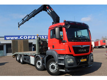شاحنة نقل سيارات شاحنة, شاحنة كرين MAN TGS 35.360 8x2 Oprijwagen + HIAB 228 E 3 kraan. Radio grafisch + winch: صورة 2