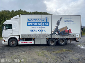 شاحنة مقفلة 2009 Scania 480 R-serie Highline Skapbil med full sideåpning og Zepro baklift: صورة 3
