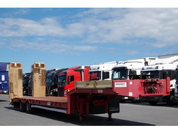 عربة منخفضة مسطحة نصف مقطورة