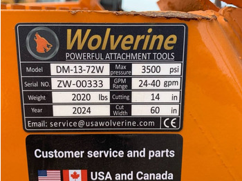 ماكينات قطع الحشائش الغابات Wolverine DM-13-72W Mulcher: صورة 5
