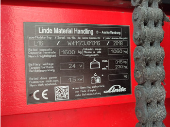 آلة التكديس Linde L16-1173 (LACK NEU): صورة 5