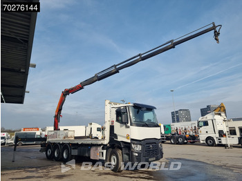 شاحنات مسطحة, شاحنة كرين Renault C 380 8X4 Palfinger PK 23001 EH Remote Lift+Lenkachse Euro 6: صورة 3