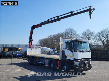 شاحنات مسطحة, شاحنة كرين Renault C 430 8X4 Palfinger 22002 EH kran Crane Big-Axle steel suspension Euro 6: صورة 3