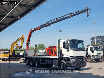 شاحنات مسطحة, شاحنة كرين Renault C 480 8X4 Palfinger 24.001 SLD5 Kran Crane Lift-Lenkachse Euro 6: صورة 3