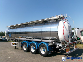 نصف مقطورة صهريج Feldbinder Chemical tank (non-ADR) inox 30 m3 / 1 comp + pump: صورة 4