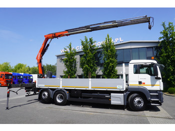 شاحنات مسطحة, شاحنة كرين MAN TGS 26.360 Flatbed / Fassi F175 7.7 T / steered 3rd axle: صورة 4 شاحنات مسطحة, شاحنة كرين MAN TGS 26.360 Flatbed / Fassi F175 7.7 T / steered 3rd axle: صورة 4