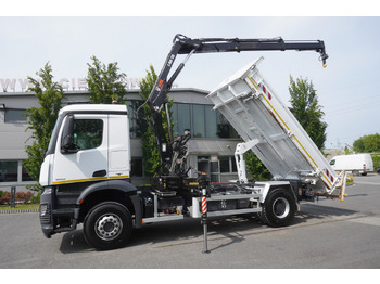 شاحنة قلاب, شاحنة كرين MERCEDES-BENZ Arocs 1833 / 87,000 km!!! / Hds HIAB X-DUO 128 B-2 / three-sided tipper: صورة 4