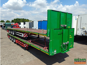 نصف مقطورة مسطحة HRD NTS 3-Assen SAF - MEGA - Heavy Duty - Rongpotten/Rongen - Schuine Achterkant met Rijgoot - Zware kantbalk: صورة 3