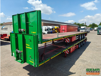 نصف مقطورة مسطحة HRD NTS 3-Assen SAF - MEGA - Heavy Duty - Rongpotten/Rongen - Schuine Achterkant met Rijgoot - Zware kantbalk: صورة 2