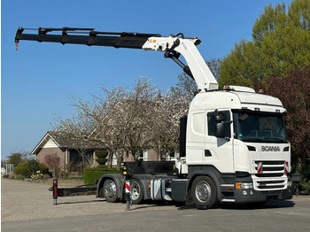 وحدة جر Scania R450 6x2 !!TRACTOR!!!CRANE/GRUE/HMF 50TM!!TOP!EURO6!!: صورة 3