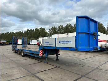 عربة منخفضة مسطحة نصف مقطورة