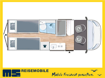 كرفان فان Chausson V697 SPORT LINE / 8G - AUTOMATIK / EINZELBETTEN: صورة 2