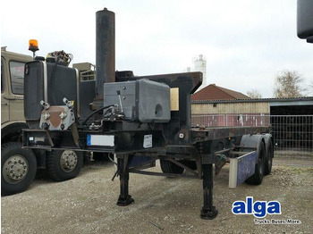 عربة منخفضة مسطحة نصف مقطورة