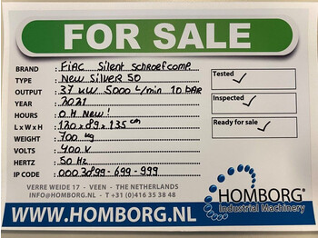 جديدة الضاغط Fiac New Silver 50 Silent 37 kW 5000 L / min 10 Bar Elektrische Schroefcompressor: صورة 2 جديدة الضاغط Fiac New Silver 50 Silent 37 kW 5000 L / min 10 Bar Elektrische Schroefcompressor: صورة 2