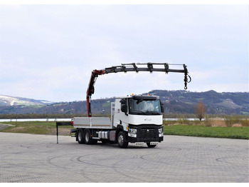شاحنة كرين, شاحنات مسطحة Renault C 460 * HMF 1510 K6 + FUNK * 6x4: صورة 2