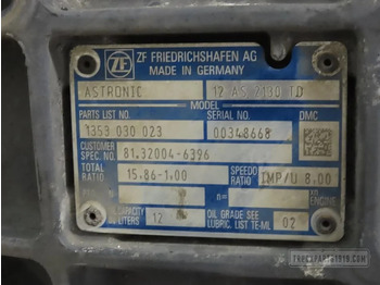 صندوق التروس - شاحنة MAN Gearbox & Clutch Parts Versnellingsbak 12AS2130TD: صورة 3