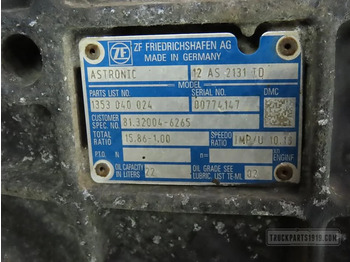 صندوق التروس - شاحنة MAN Gearbox & Clutch Parts Versnellingsbak 12AS2131TD: صورة 3