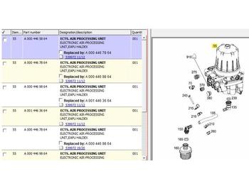 صمام الفرامل - شاحنة ECTS.ELECTRONIC AIR-PROCESSING UNIT EAPU HALDEX ACTROS MP4: صورة 4