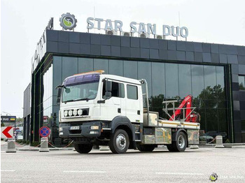 شاحنات مسطحة, شاحنة كرين MAN TGM 13.290 4x4 FASSI F40B22 Crane Camper DOKA: صورة 2