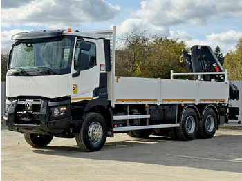 شاحنات مسطحة, شاحنة كرين Renault C 380* HIAB X-HIDUO 188 B-3/FUNK*6x4: صورة 3