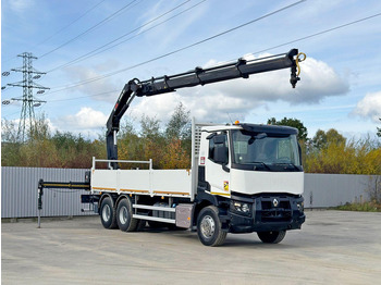 شاحنات مسطحة, شاحنة كرين Renault C 380* HIAB X-HIDUO 188 B-3/FUNK*6x4: صورة 2