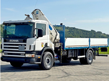 شاحنات مسطحة, شاحنة كرين Scania 114 G 340 * PRITSCHE 7,00m * EFFER 210 3S + FUNK: صورة 3