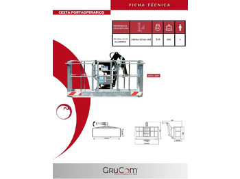 ملحق - ونش كرين Self-leveling aluminum man basket 180º CPAG-3A5-FE*: صورة 3