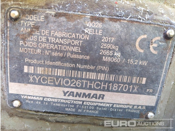 حفارة مُصَّغرة 2017 Yanmar ViO26: صورة 2