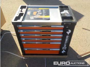 معدات الورش Unused Huttenberg Tools Trolley, 220Pcs, Complete with Tools, 6 Drawers  / Carro Porta Herramientas Completo, 6 Cajones: صورة 2