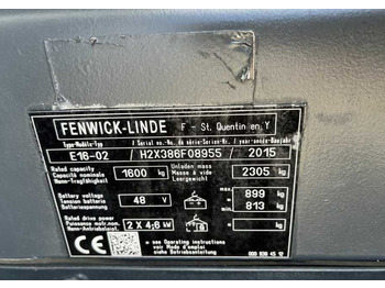 رافعة شوكية كهربائية Linde E16-02: صورة 4