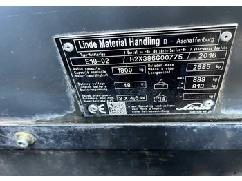 رافعة شوكية كهربائية Linde E18-02: صورة 4 رافعة شوكية كهربائية Linde E18-02: صورة 4