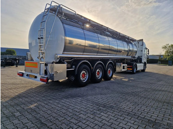 نصف مقطورة صهريج Feldbinder 38000 liter 3 kamer tankoplegger met CIP Leiding: صورة 4
