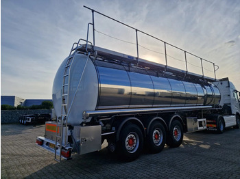 نصف مقطورة صهريج Feldbinder 38000 liter 3 kamer tankoplegger met CIP Leiding: صورة 5