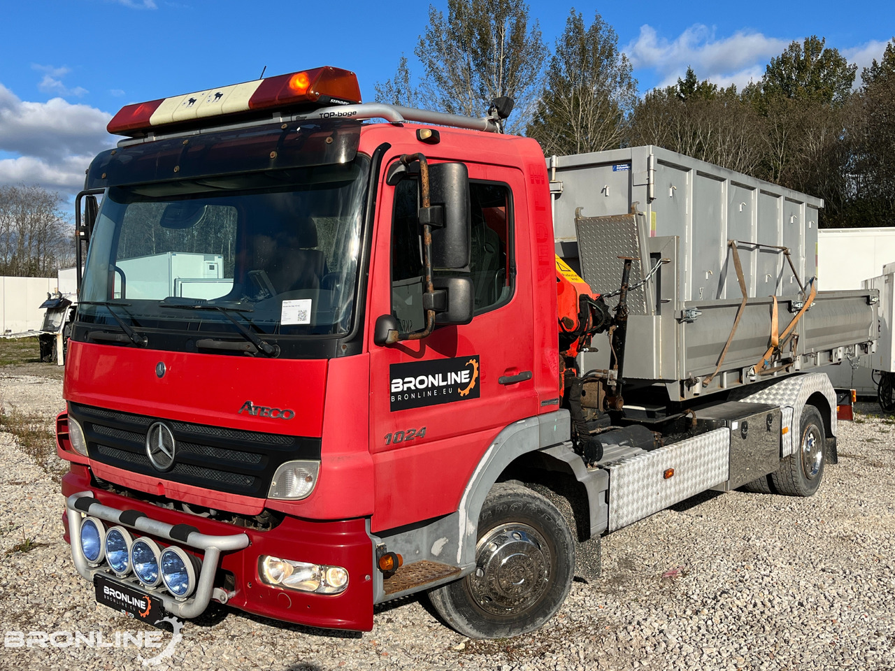 شاحنة ذات خطاف, شاحنة كرين 2007 Mercedes-Benz Atego 1024 Crane+Winch+Hooklift: صورة 1