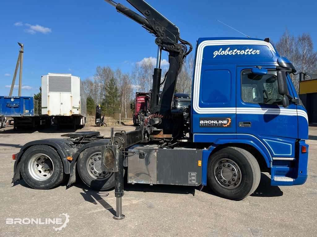 2008 VOLVO FM440 6x2+HIAB Crane+Platform trailer - وحدة جر, نصف مقطورة مسطحة: صورة 4 2008 VOLVO FM440 6x2+HIAB Crane+Platform trailer - وحدة جر, نصف مقطورة مسطحة: صورة 4