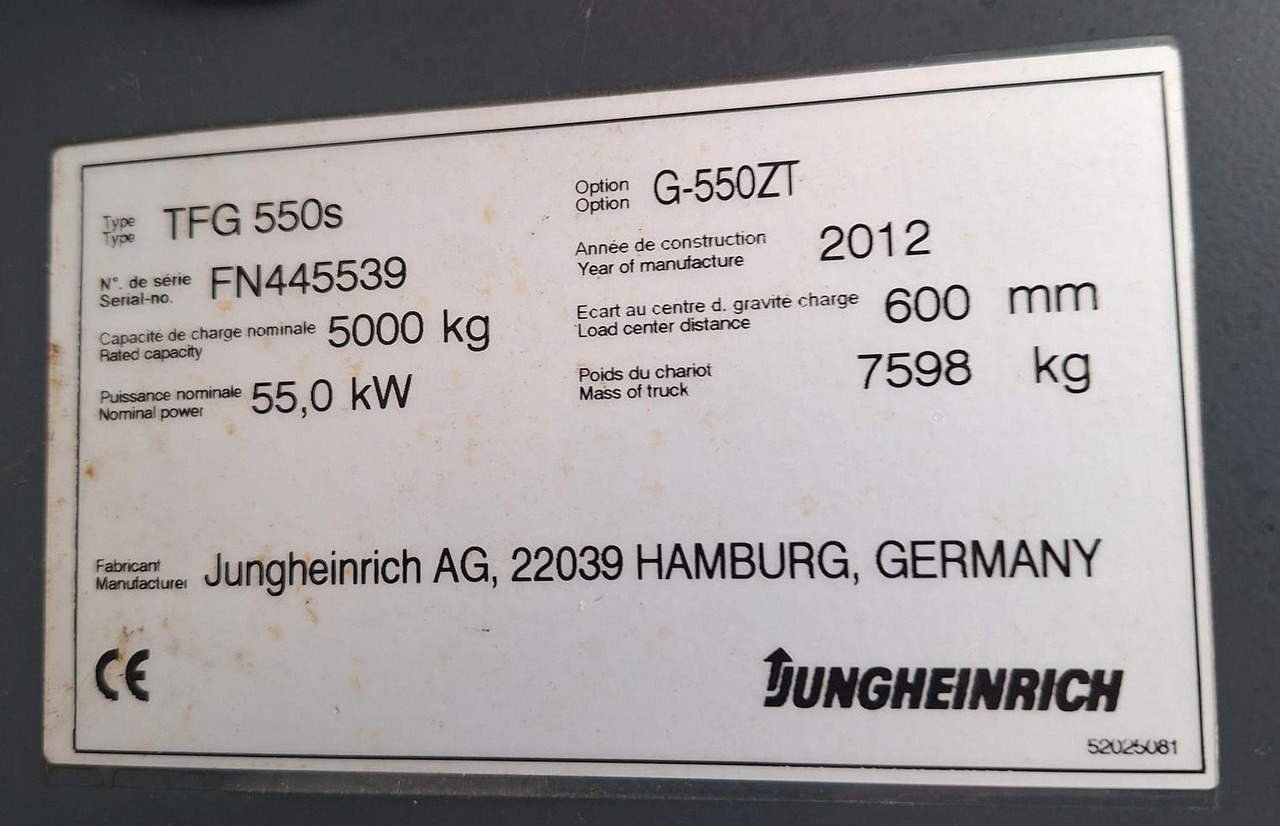 رافعة شوكية Jungheinrich TFG 550 S Stapler Frontstapler Gabelstapler: صورة 19 رافعة شوكية Jungheinrich TFG 550 S Stapler Frontstapler Gabelstapler: صورة 19