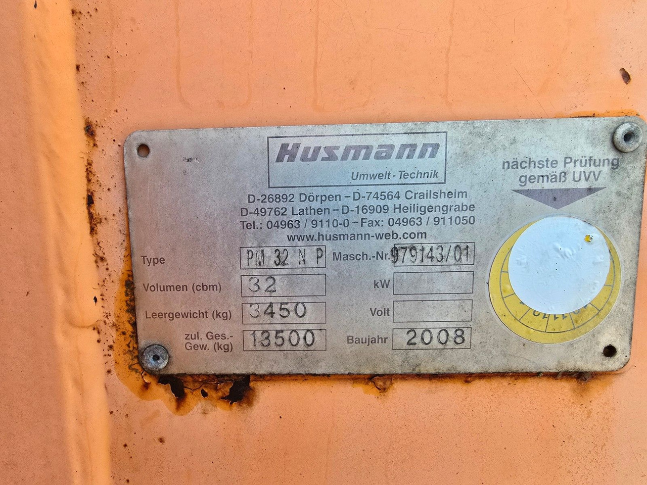 Koppelbehälter Husmann PM 32 N P Abrollcontainer - حاوية هوك لفت: صورة 2 Koppelbehälter Husmann PM 32 N P Abrollcontainer - حاوية هوك لفت: صورة 2