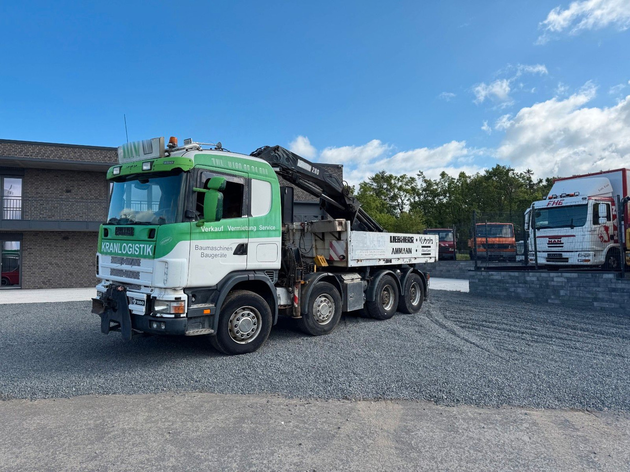 Scania 164G 580 V8 Kran Hiab 280 Retarder Sattelplatte Scania 164G 580 V8 Kran Hiab 280 Retarder Sattelplatte - شاحنات مسطحة, شاحنة كرين: صورة 2 Scania 164G 580 V8 Kran Hiab 280 Retarder Sattelplatte Scania 164G 580 V8 Kran Hiab 280 Retarder Sattelplatte - شاحنات مسطحة, شاحنة كرين: صورة 2