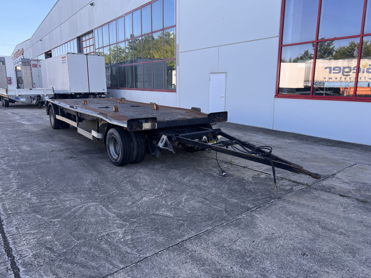 Dinkel DAC 18000 2 Achs Kombi- Anhänger für Abroll- oder Absetzmulden oder Tieflader - مقطورات مسطحة: صورة 2 Dinkel DAC 18000 2 Achs Kombi- Anhänger für Abroll- oder Absetzmulden oder Tieflader - مقطورات مسطحة: صورة 2