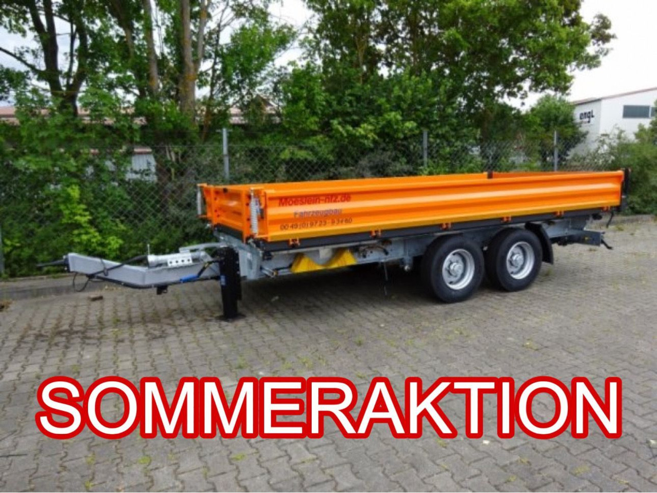 Möslein 13 t Tandem 3- Seitenkipper Tieflader-- Neufahr - مقطورة قلاب: صورة 1 Möslein 13 t Tandem 3- Seitenkipper Tieflader-- Neufahr - مقطورة قلاب: صورة 1