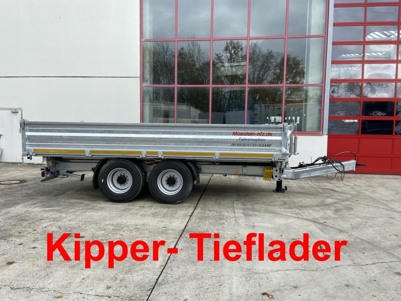 مقطورة قلاب Möslein  14 t Kipper Tieflader 5,70 m lang, Breite Reife: صورة 13