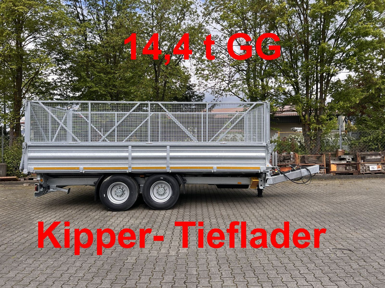 Möslein 14 t Tandem- Kipper Tieflader 5,70 m lang, Brei - مقطورة قلاب: صورة 1 Möslein 14 t Tandem- Kipper Tieflader 5,70 m lang, Brei - مقطورة قلاب: صورة 1