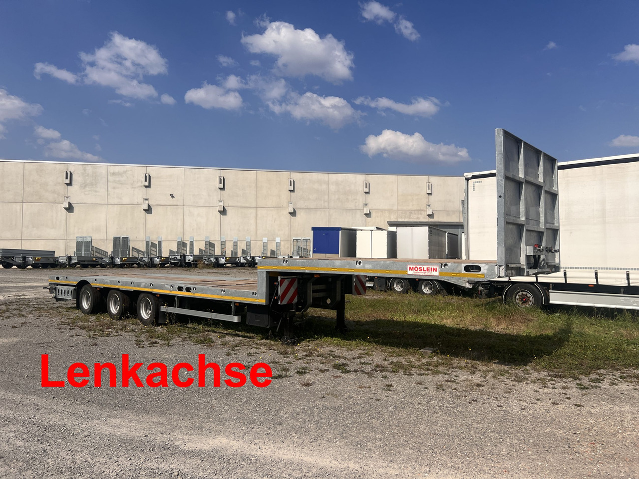 Möslein ST 3 Plato 8,7 3 Achs Satteltieflader Plato 45 t GGfür Fertigteile, Baumaschinen - عربة منخفضة مسطحة نصف مقطورة: صورة 1 Möslein ST 3 Plato 8,7 3 Achs Satteltieflader Plato 45 t GGfür Fertigteile, Baumaschinen - عربة منخفضة مسطحة نصف مقطورة: صورة 1
