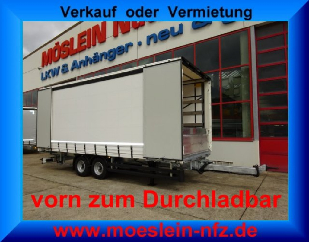 Möslein TPW 105 D Schwebheim Tandem- Planenanhänger Durchladen - مقطورة ستارة جانبية: صورة 1 Möslein TPW 105 D Schwebheim Tandem- Planenanhänger Durchladen - مقطورة ستارة جانبية: صورة 1