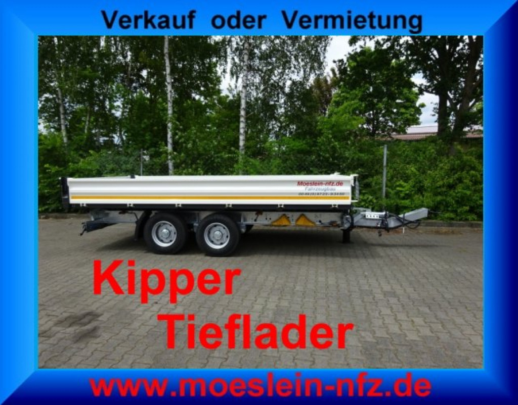 Möslein TTD 11 Weiß neuer Tandem 3- Seitenkipper Tieflader-- Neufahrzeug -- - مقطورة قلاب: صورة 1 Möslein TTD 11 Weiß neuer Tandem 3- Seitenkipper Tieflader-- Neufahrzeug -- - مقطورة قلاب: صورة 1