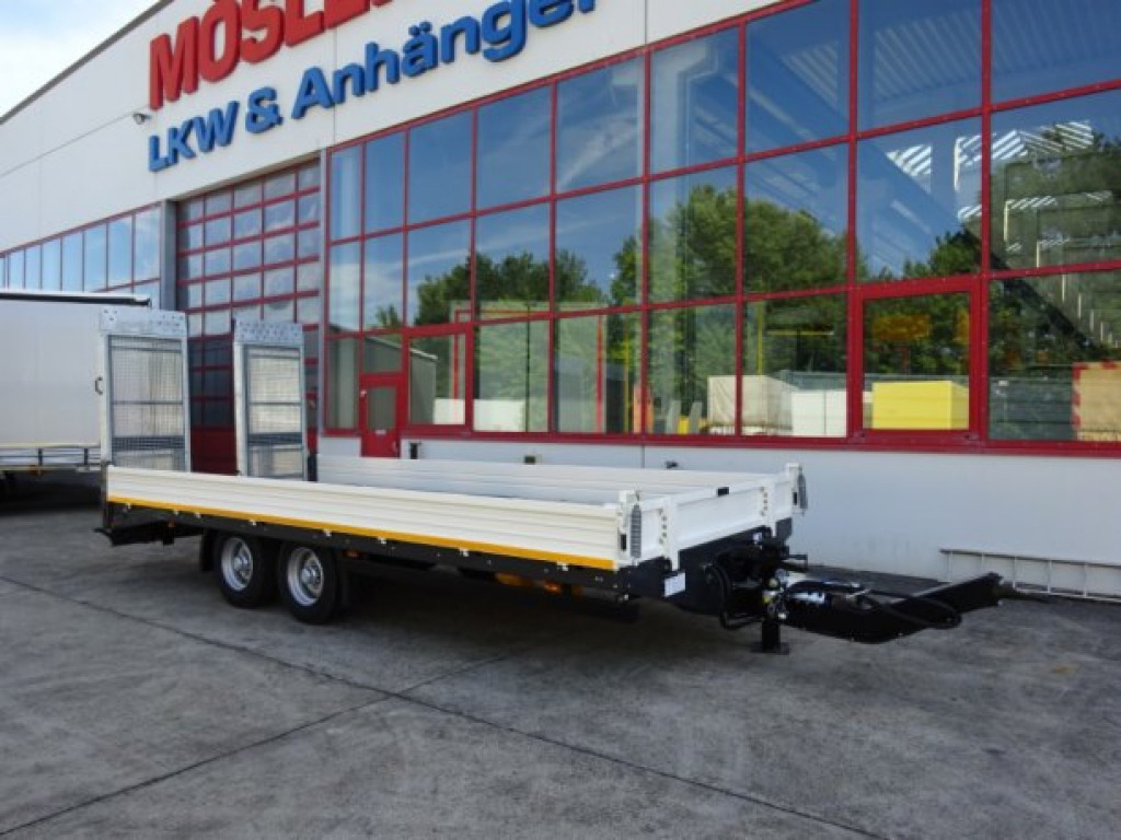 Möslein TTT 13 6,2 BR Weiß Neuer 13 t GG Tandemtieflader mit Breiten Rampen - مقطورة مسطحة منخفضة: صورة 1 Möslein TTT 13 6,2 BR Weiß Neuer 13 t GG Tandemtieflader mit Breiten Rampen - مقطورة مسطحة منخفضة: صورة 1