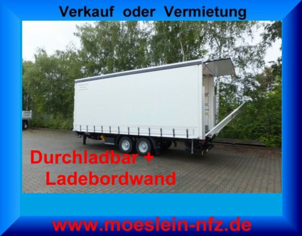 Möslein neuer Planenanhänger, Ladebordwand + Durchladba - مقطورة ستارة جانبية: صورة 1 Möslein neuer Planenanhänger, Ladebordwand + Durchladba - مقطورة ستارة جانبية: صورة 1