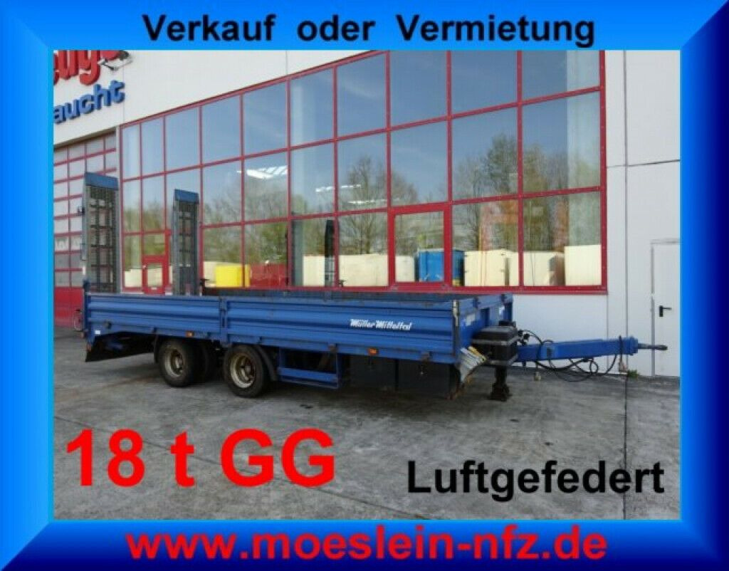 Müller-Mitteltal 18 t GG Tandemtieflader - مقطورة مسطحة منخفضة: صورة 1 Müller-Mitteltal 18 t GG Tandemtieflader - مقطورة مسطحة منخفضة: صورة 1
