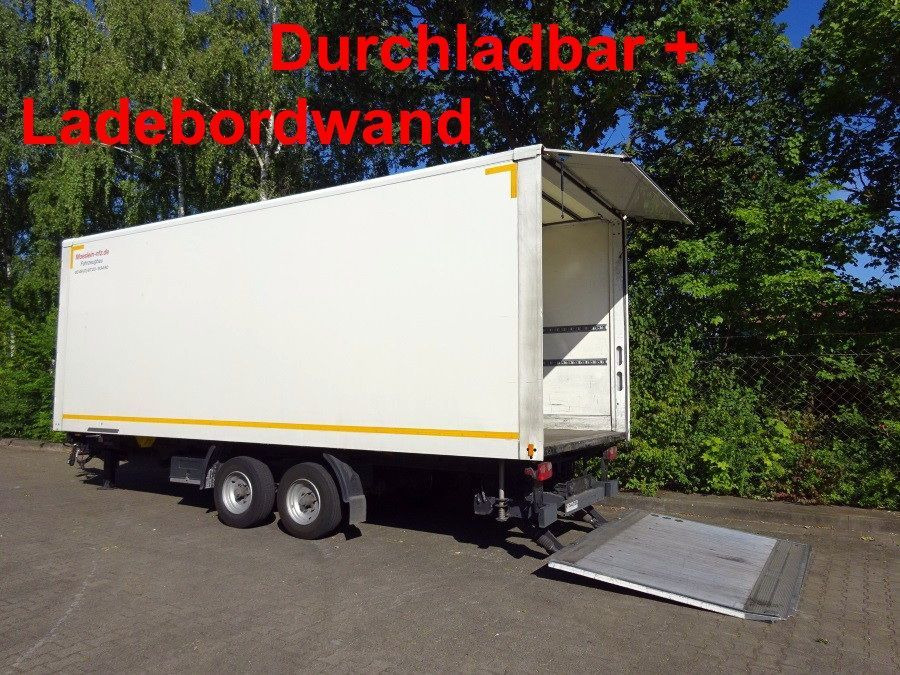 Tandemkoffer, Ladebordwand + Durchladbar - مقطورة صندوق مغلق: صورة 1 Tandemkoffer, Ladebordwand + Durchladbar - مقطورة صندوق مغلق: صورة 1