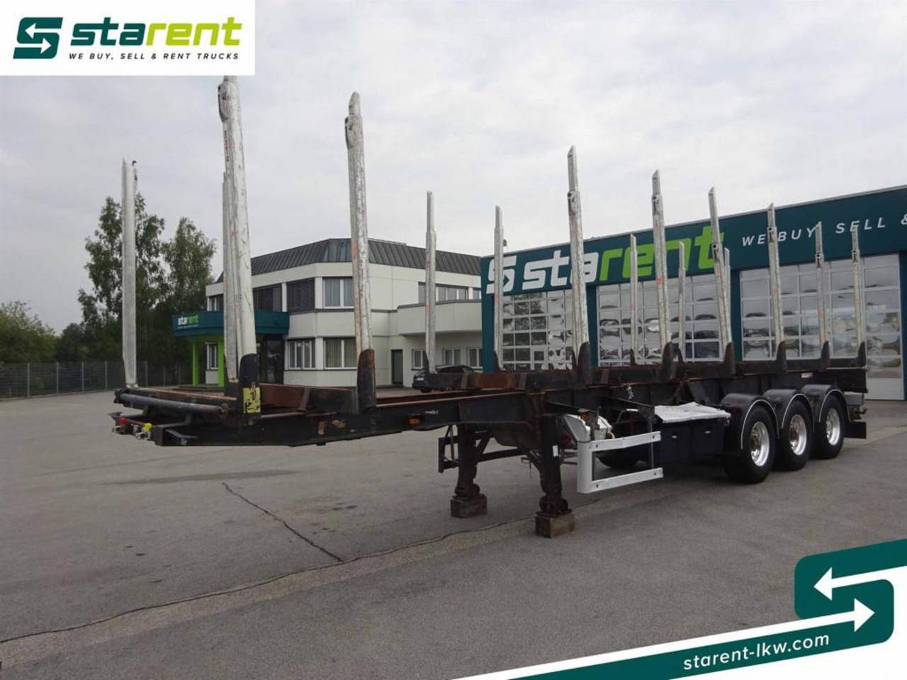 Hangler Holzrungen Auflieger Exte Rungen Lift-A Lenkachse - نصف مقطورة اخشاب: صورة 1 Hangler Holzrungen Auflieger Exte Rungen Lift-A Lenkachse - نصف مقطورة اخشاب: صورة 1